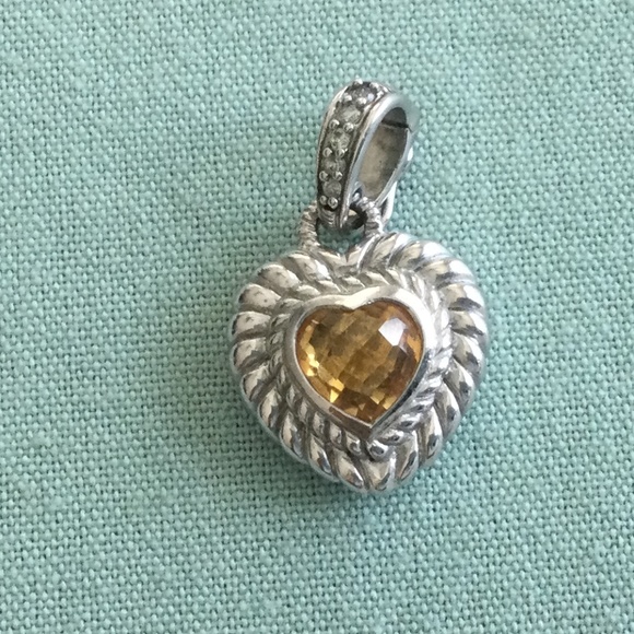 Judith Ripka Jewelry - Judith Ripka Citrine Heart Charm